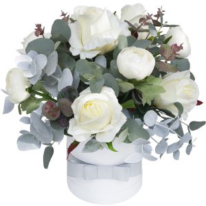 Box z białymi kwiatami